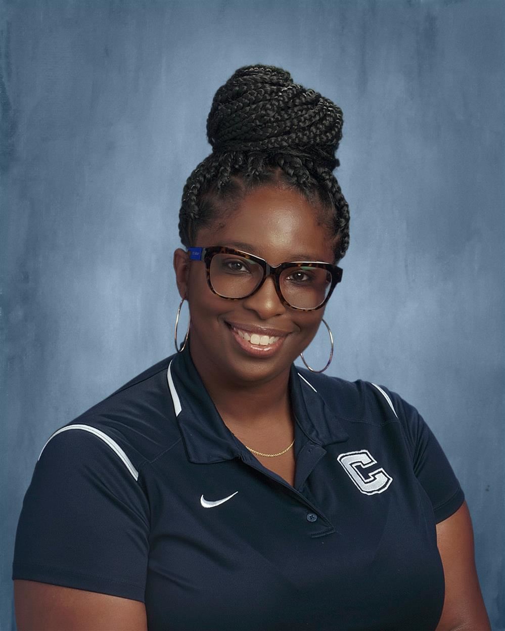 Yearbook photo of Mrs. Nwabueze